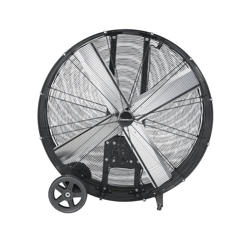 VisionAir 2VAFDRUMB42 Heavy-Duty High-Velocity Drum Fan, 120 V, 42 in Dia Blade, 2-Speed, 15,439 cfm Air
