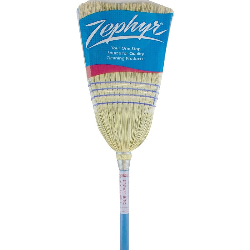 Zephyr 32019 Household Broom, #19 Sweep Face, Broomcorn/Natural Fiber Bristle