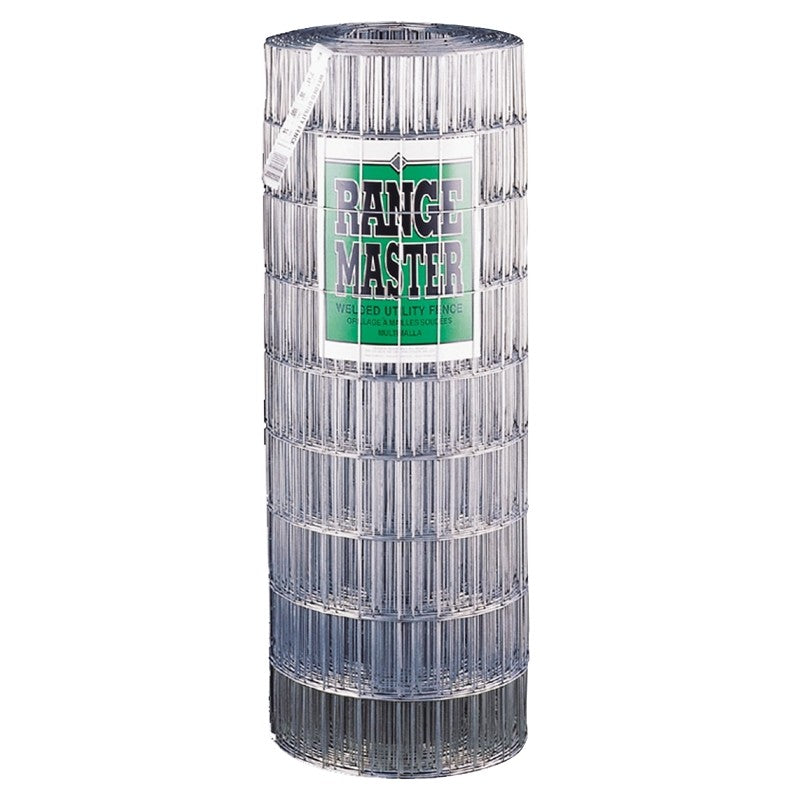 Rangemaster 7742 Welded Utility Fence, 100 ft L, 36 in H, 2 x 4 in Mesh, 14 Gauge, Galvanized