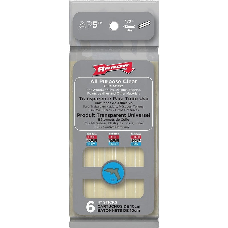 Arrow AP5 Glue Stick, Stick, Ester, Clear