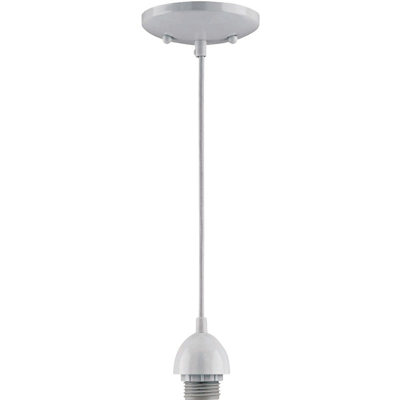 Westinghouse 7028600 Mini Pendant Light Fixture, 1-Lamp, Incandescent Lamp, White Fixture