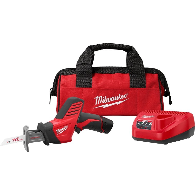 Milwaukee 2420-21 Reciprocating Saw Kit, Battery Included, 12 V, 1.4 Ah, 1/2 in L Stroke, 0 to 3000 spm
