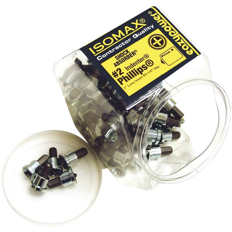 Eazypower 002925 Screw Indenter Bit, #2 Drive, Phillips Drive, Hex Shank, 1 in L