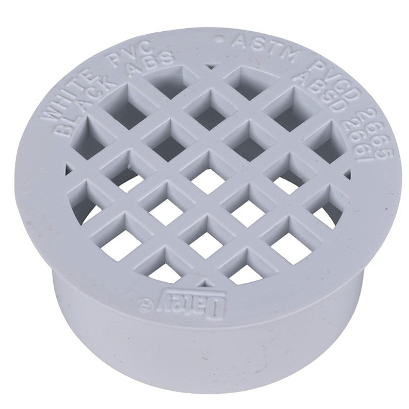 Oatey 43561 Floor Drain, PVC, Specifications: Snap-In Cover Design, Solvent Weld Connection, Round Shape