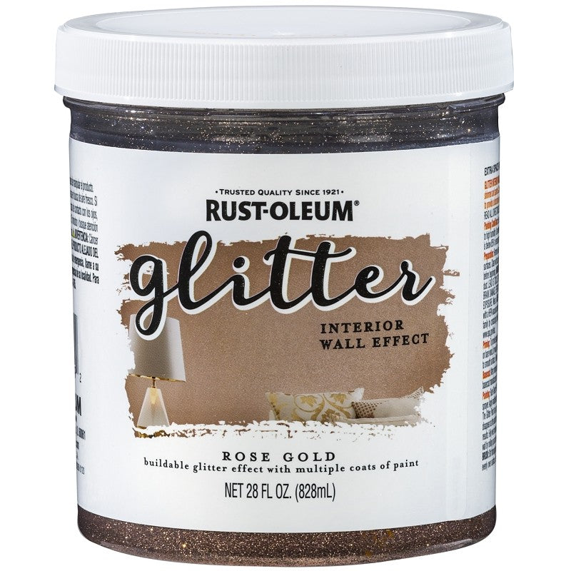 Rust-Oleum 360221 Textured Glitter Paint, Rose Gold, 28 fl-oz, Can