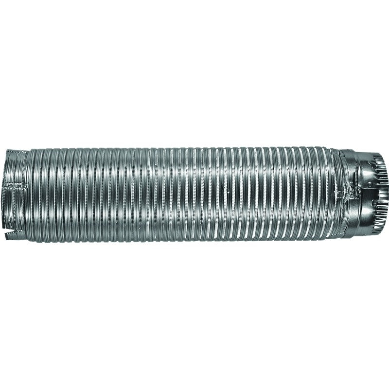 Builder's Best E-Z-Fasten 010150 Flexible Dryer Vent Pipe Male Snap-Lock, 5 ft L, Aluminum