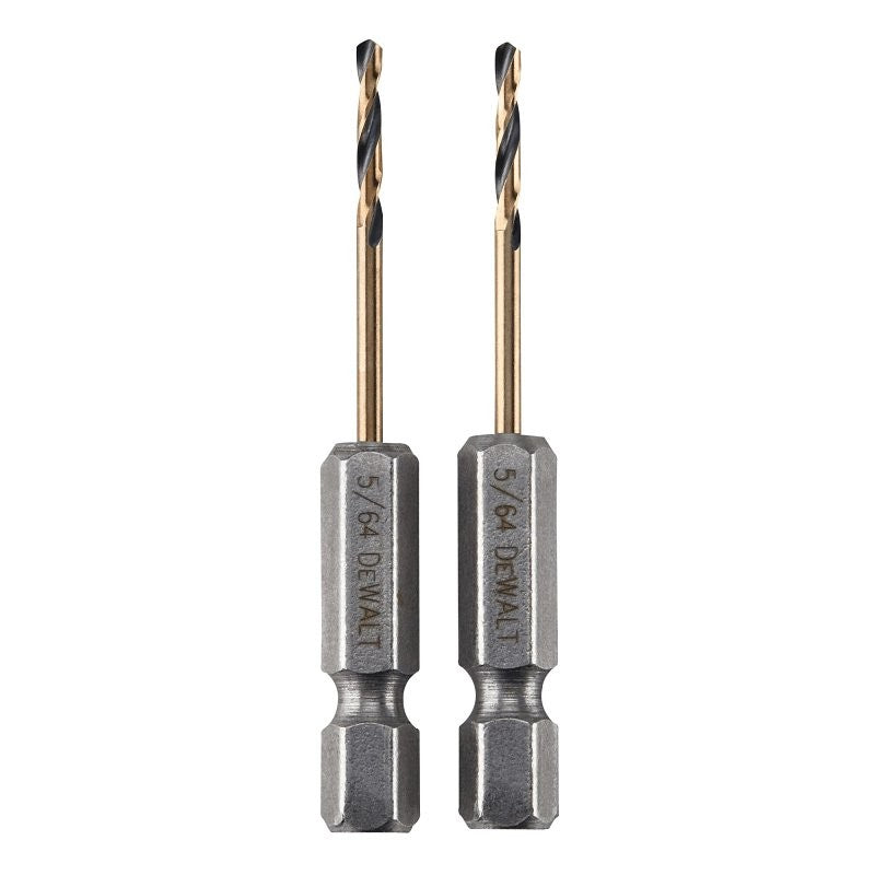 DEWALT DWA5005 Drill Bit, 5/64 in Dia, 2-3/16 in OAL, Heavy-Duty, 1/4 in Dia Shank, Hex Shank