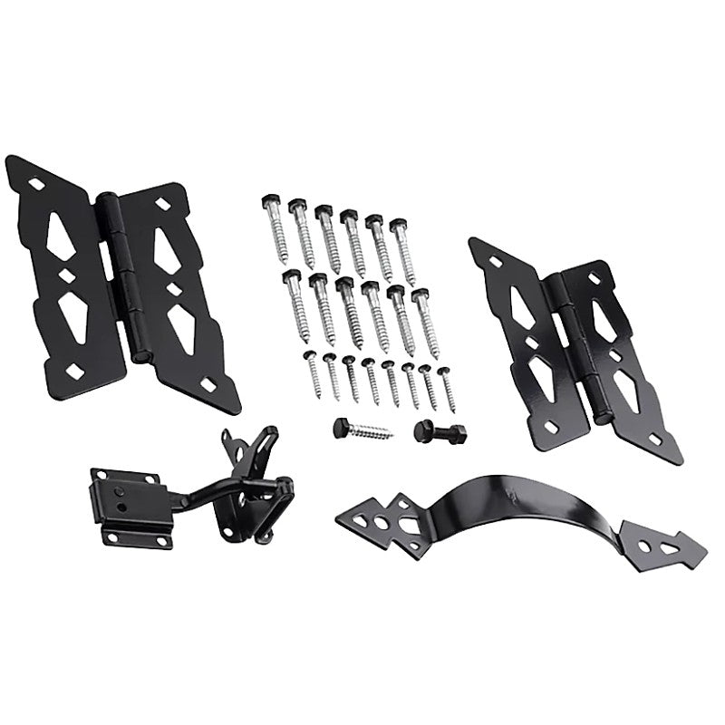 National Hardware N109-300 Butterfly Gate Kit, Steel, Black