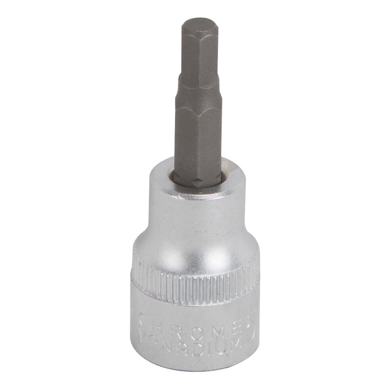 Vulcan 3506005220 Hex Bit Socket, 5 mm Tip, 3/8 in Drive, Chrome, 1-7/8 in OAL