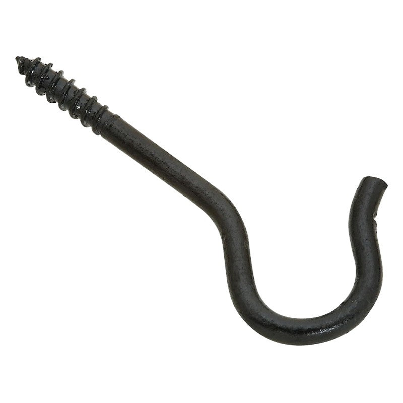 National Hardware V2666 Series N274-944 Ceiling Hook, 2-1/2 in L, Steel, Black