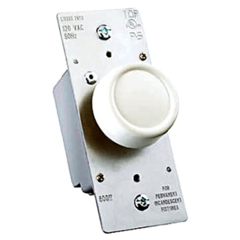 Legrand R600PLTKV Rotary Dimmer, 120 V, 600 W, Incandescent Lamp, Ivory