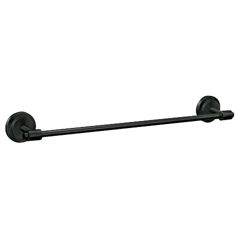 Moen Iso Series DN0724BL Towel Bar, 3.11 in Projection, 26.44 in OAL, 24 in L Rod, Aluminum/Zinc, Matte, Wall
