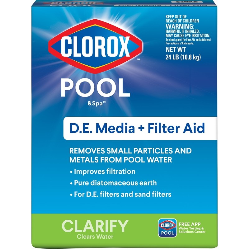 Clorox 50024CLX Filter Aid, Solid, 24 lb