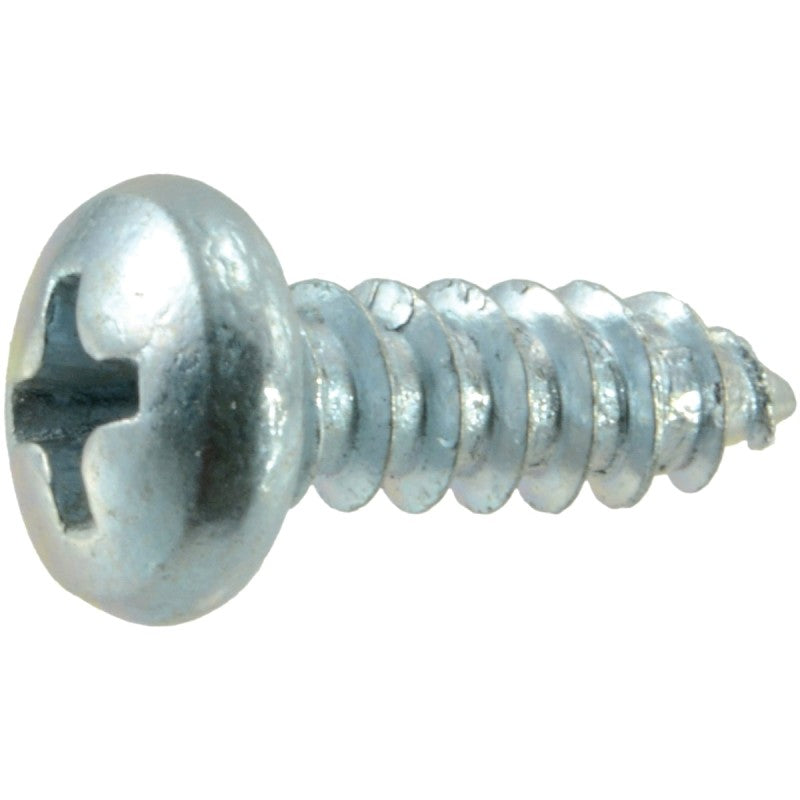 Midwest Fastener 03238 Screw, #8 Thread, Coarse Thread, Pan Head, Phillips Drive, Steel, Zinc, 100/PK