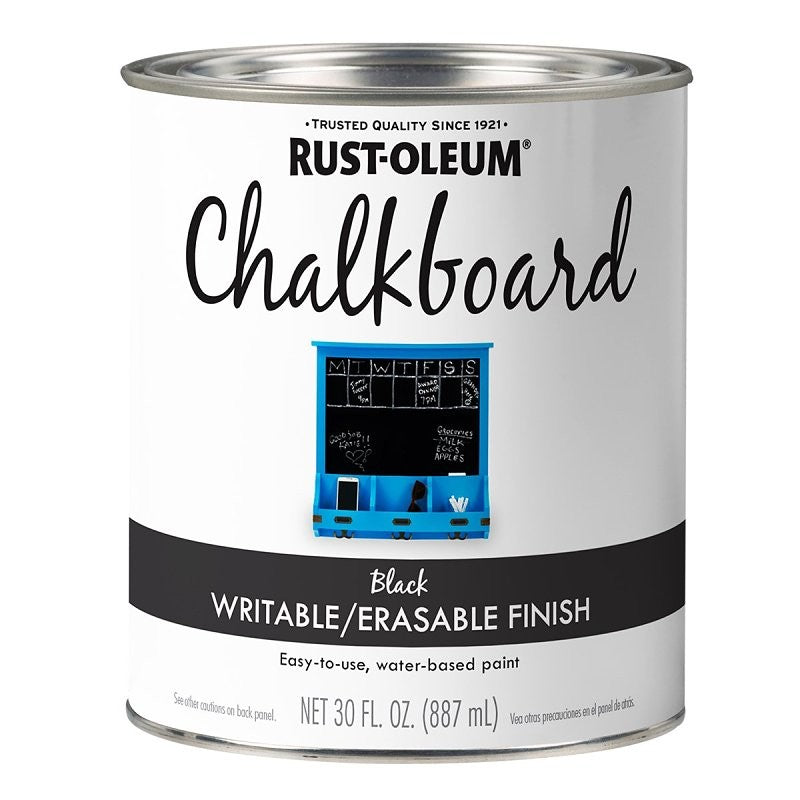 Rust-Oleum 301450 Chalkboard Paint, Mild, Black, 30 fl-oz, Can