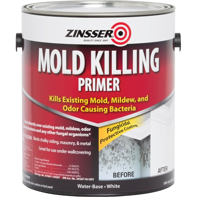 Zinsser 276049 Mold Killing Primer, Flat, White, 1 gal, Can (Pack of 2)