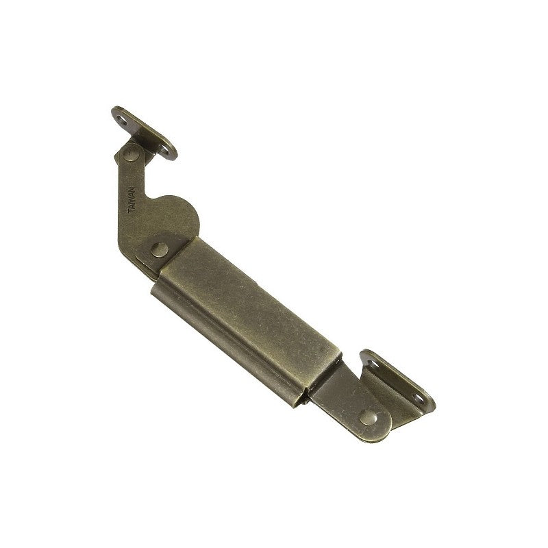 National Hardware N208-686 Spring Lid Support, Steel, Antique Brass, 5-1/2 in L, 65 deg Opening, 1/PK