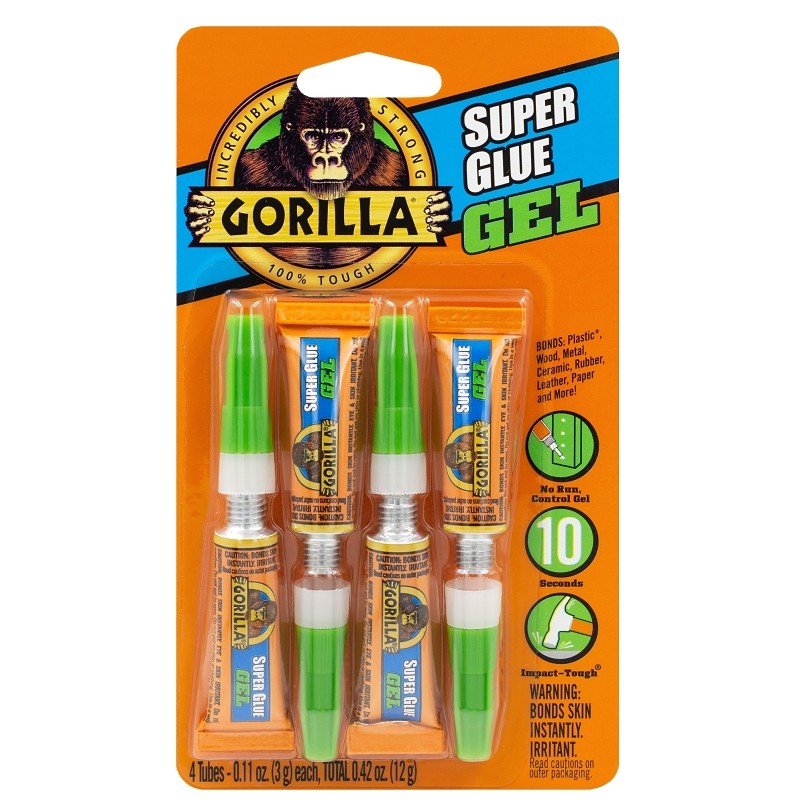 Gorilla 105809 Super Glue, Gel, Translucide, 3 g Tube