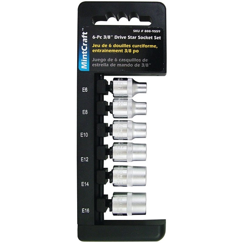 Vulcan TS1006-P Socket Set, Chrome Vanadium Steel, Chrome