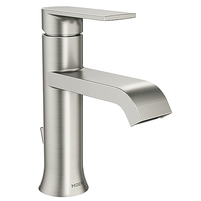 Moen Genta Series WS84760SRN Bathroom Faucet, 1.2 gpm, 1-Handle, Metal, Spot Resist Brushed Nickel, Lever Handle