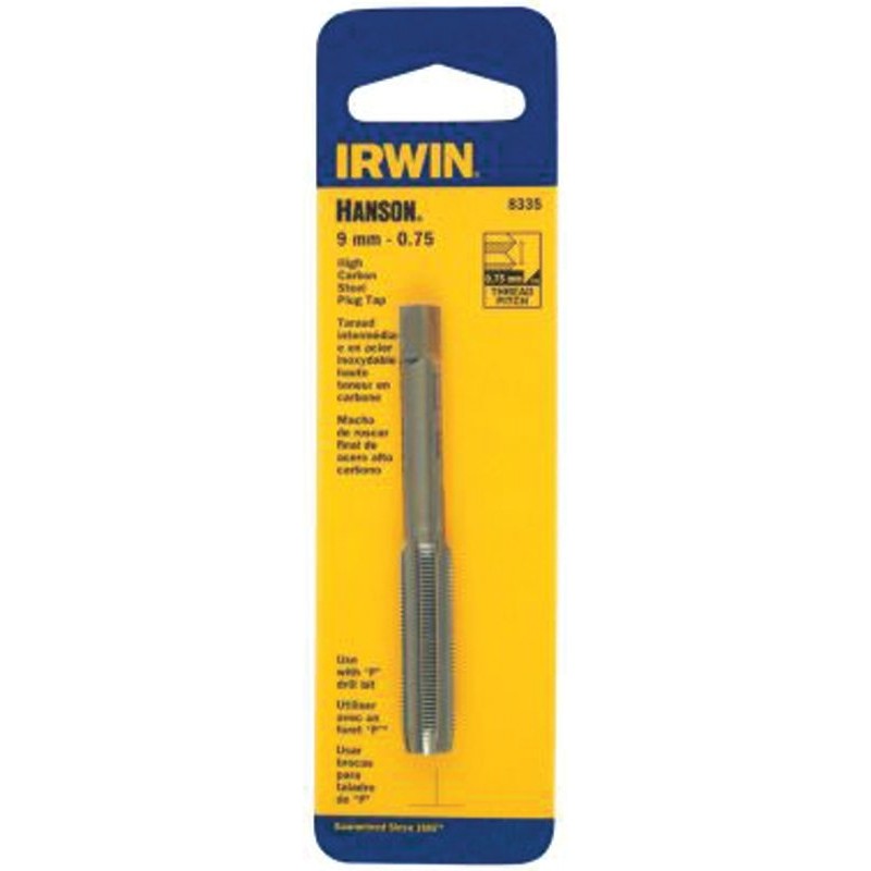 Irwin 8340 Thread Tap, 1 to 10mm X 1.5mm Thread, Plug Tap Thread, 4-Flute, HCS