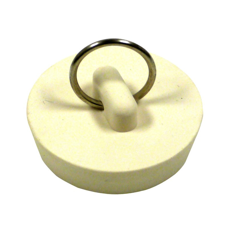 Plumb Pak Duo Fit Series PP820-6 Drain Stopper, 1-5/8- to 1-3/4 in Dia Dimensions, Rubber, White (Pack of 6)