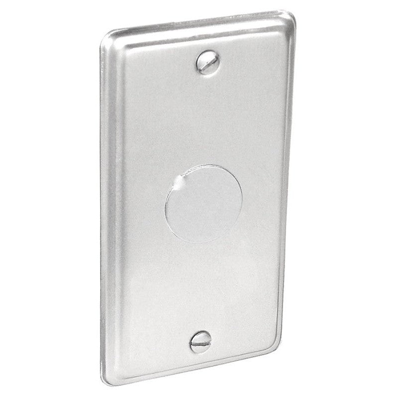 Southwire G19430-UPC Box Cover, 2 in W, Rectangular, 1-Gang, Steel, Silver, Galvanized