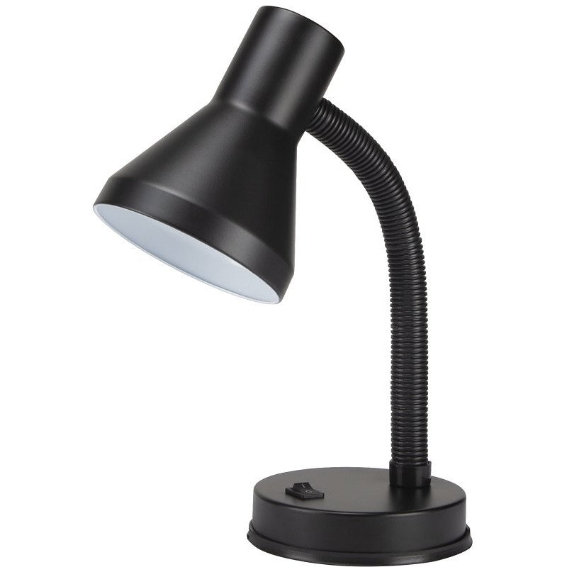 Boston Harbor TL-TB-134-BK-3L Flexible Desk Lamp, 120 V, 60 W, 1-Lamp, CFL Lamp, Black Fixture, Black