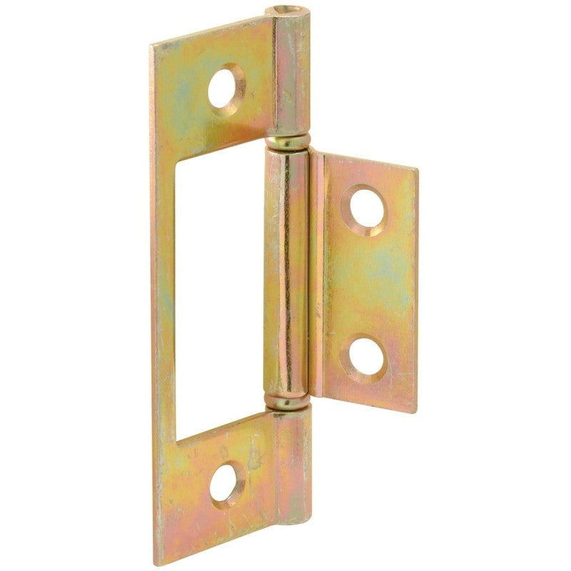 Prime-Line N 6656 Door Hinge, 1 in W Frame Leaf, 3 in H Frame Leaf, Steel, Brass