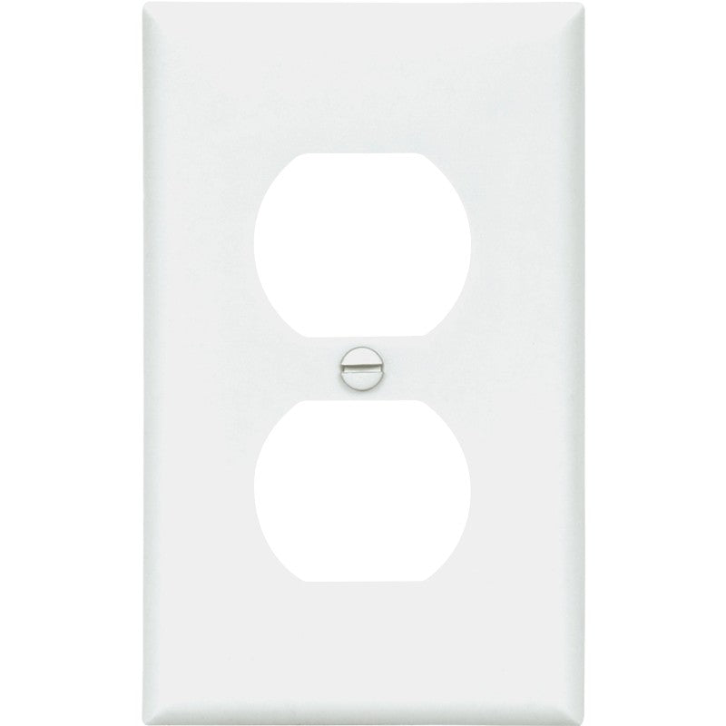 Eaton Wiring Devices 5132W Wallplate, 4-1/2 in L, 2-3/4 in W, 1-Gang, Nylon, White, High-Gloss, Flush