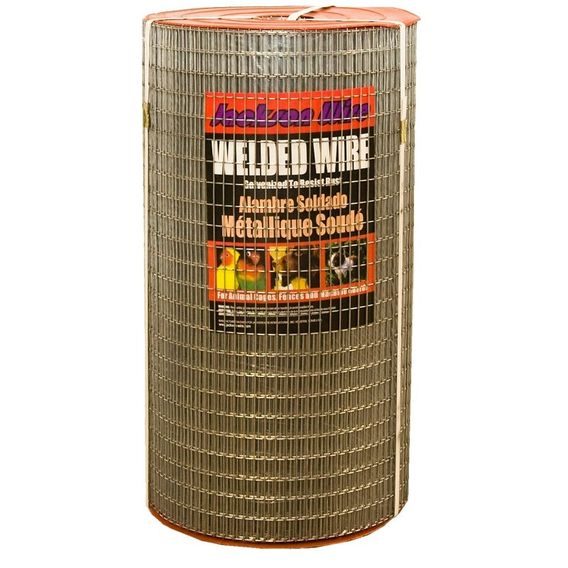 Jackson Wire 10 08 36 14 Welded Wire Fence, 100 ft L, 24 in H, 1/2 x 1 in Mesh, 16 Gauge, Galvanized