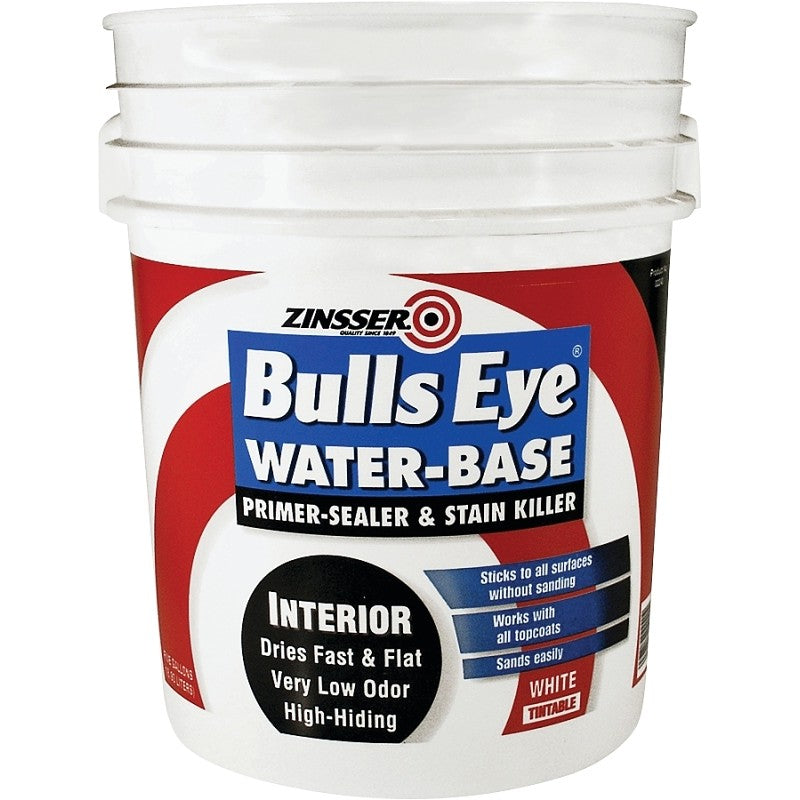 Zinsser 02240 Primer and Sealer, Flat, White, 5 gal, Can