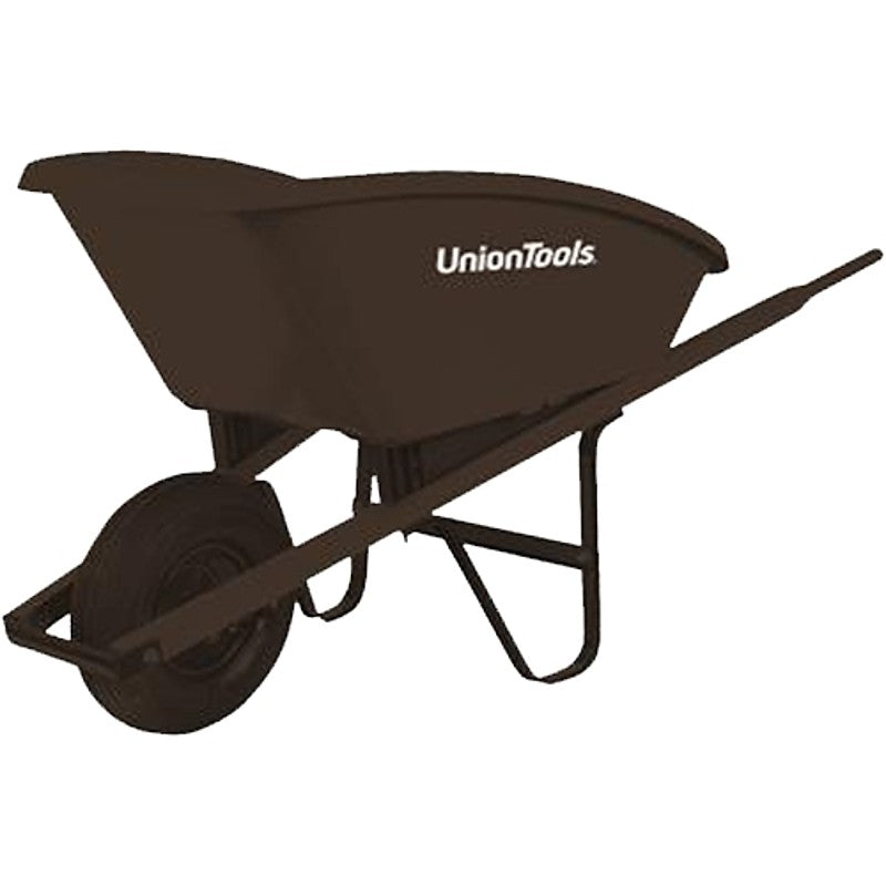 UnionTools SP5U16 Wheelbarrow, Poly, Pneumatic Wheel, 13-1/4 in Wheel
