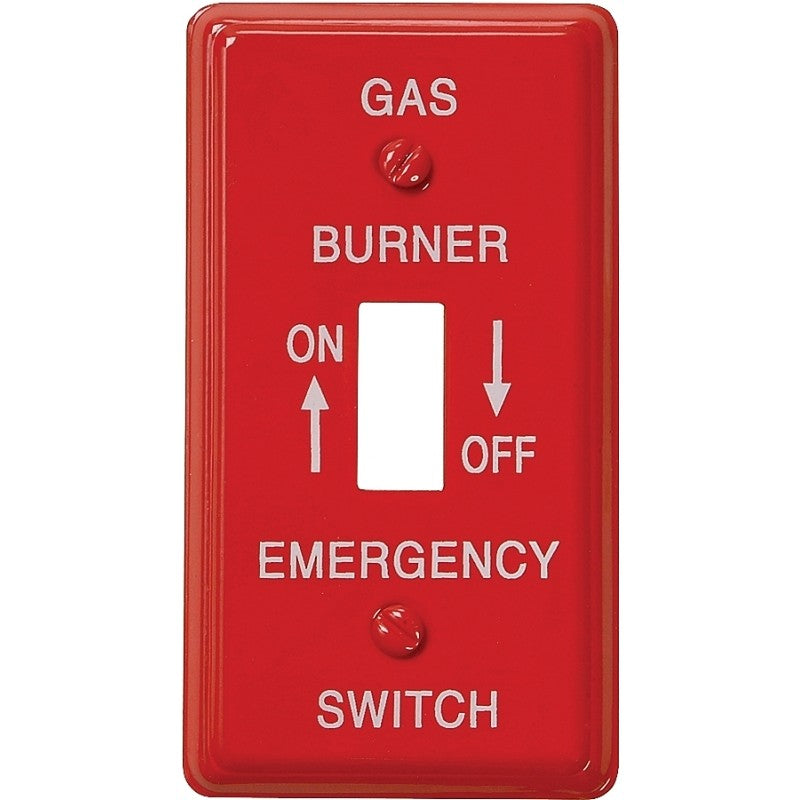 Amerelle C976T Wallplate, Rectangular, 4-1/8 in L, 2-1/4 in W, 1-Gang, Steel, Red