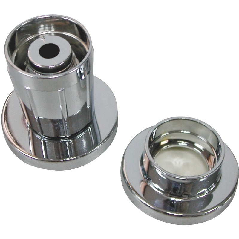 ProSource PMB-004 Shower Rod Flange, Adjustable, ABS/Rubber, Silver, For: 1 in OD Shower Rod