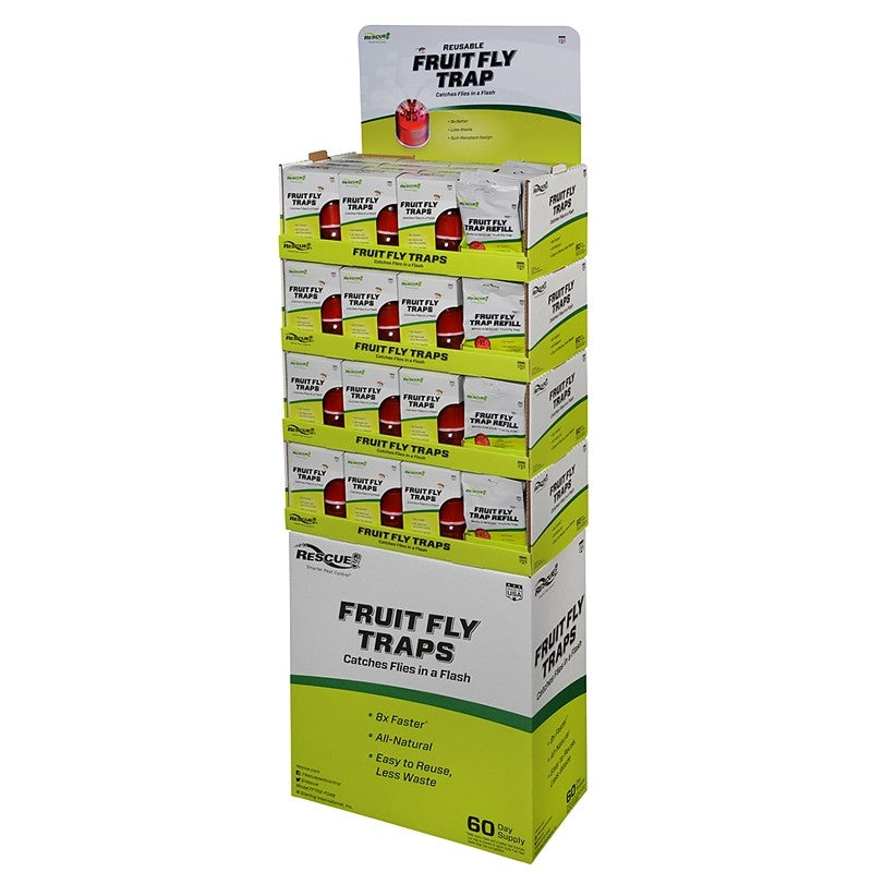 Rescue FFTR2-FD48 Fruit Fly Trap, Includes: 30 Days Attractant