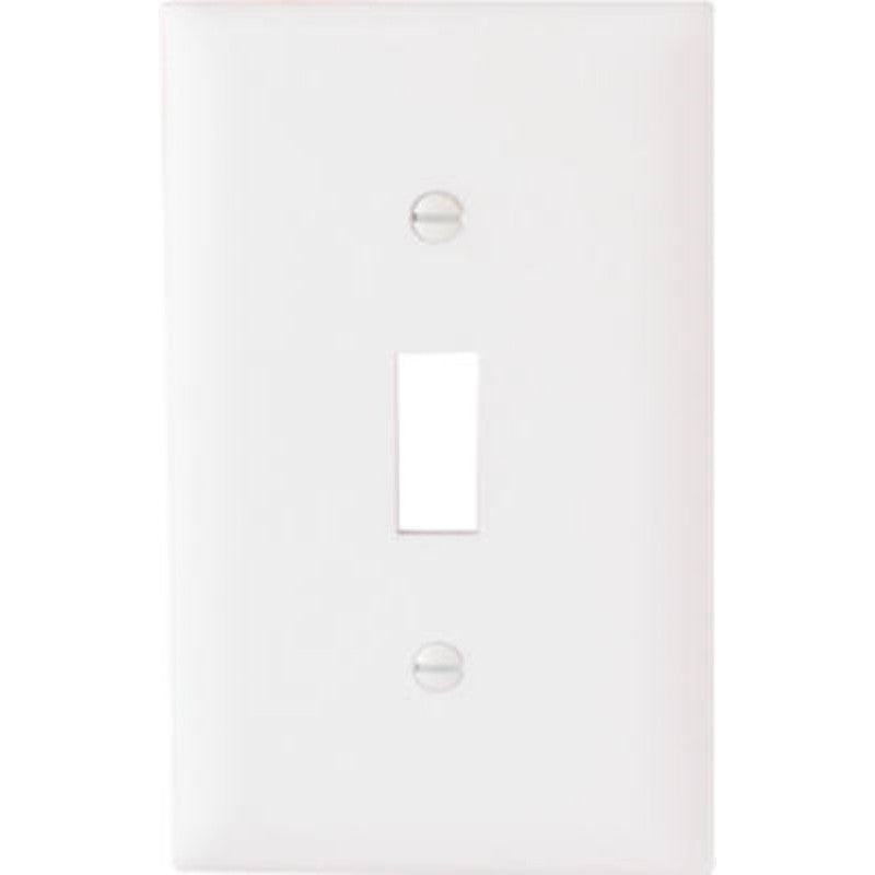 Legrand TradeMaster TP1WCC100 Wallplate, 4-1/2 in L, 2-3/4 in W, 1 -Gang, Plastic, White, Matte