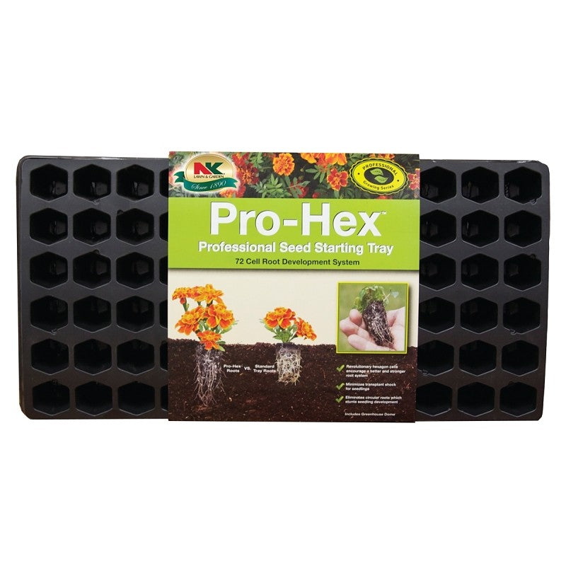 NK Lawn & Garden PHEX Seed Starter Kit, 22 in L Tray, 11 in W Tray, 72-Cell