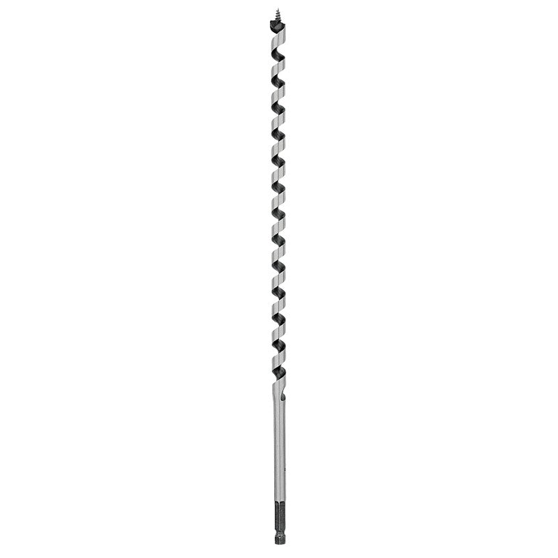 Irwin 3043007 Auger Drill Bit, 5/8 in Dia, 17 in OAL, Twist Flute, 1-Flute, 7/16 in Dia Shank