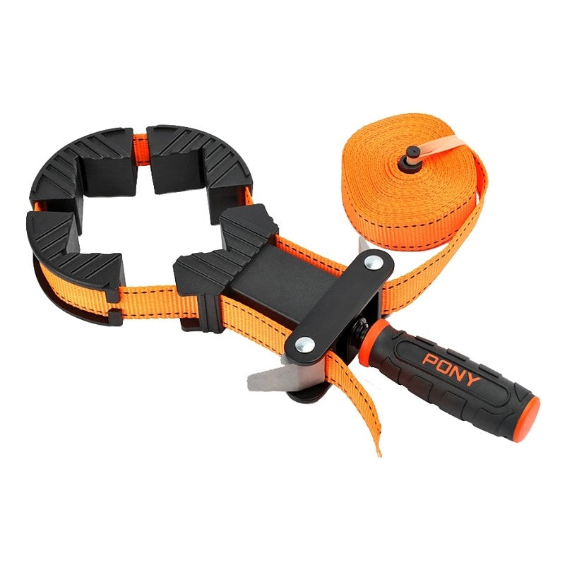Pony 1225 Band Clamp, 1000 lb Clamping, 15 ft Max Opening Size, PVC Body, Orange Body