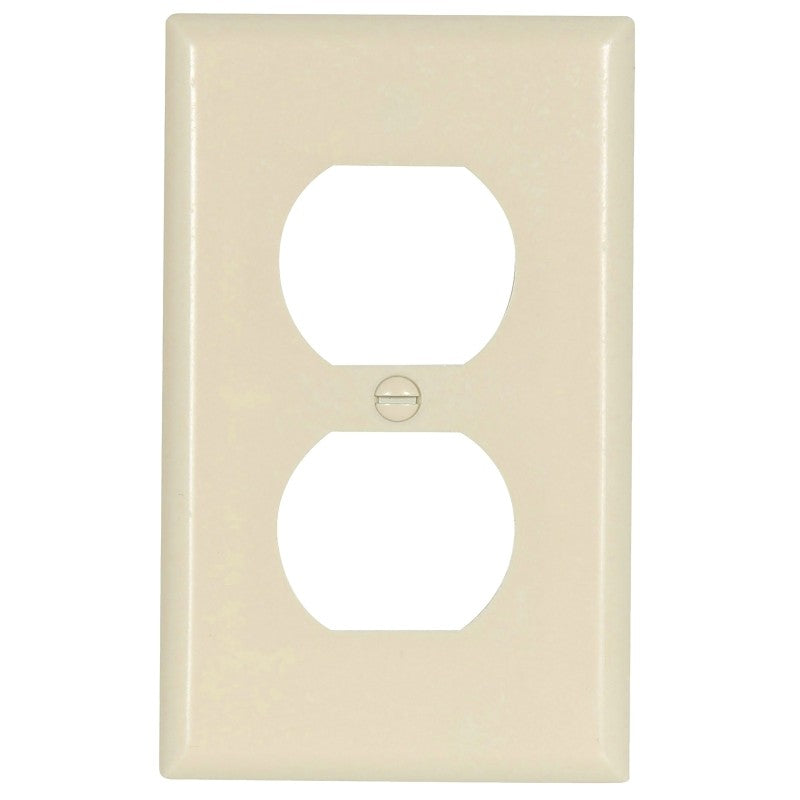 Eaton Wiring Devices 2132LA-BOX Receptacle Wallplate, 4-1/2 in L, 2-3/4 in W, 1 -Gang, Thermoset, Light Almond