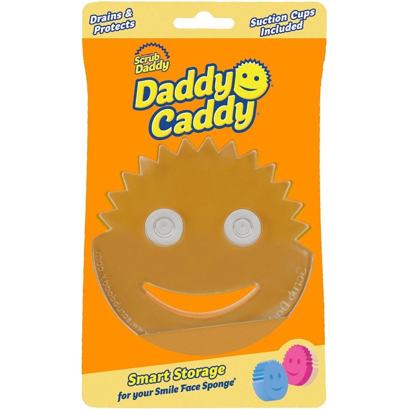 Scrub Daddy Daddy Caddy Series DCDDY12CT Sponge Holder, Polymer Foam, Clear