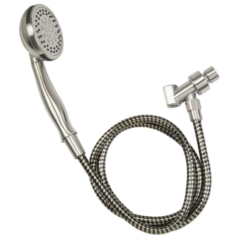 Plumb Pak K745BN Handheld Shower, 1.8 gpm, 5-Spray Function, Brushed Nickel, 60 in L Hose