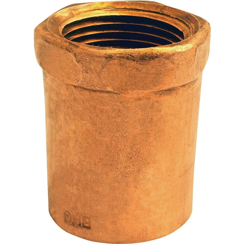 Elkhart Products 103R Series 30124 Reducing Pipe Adapter, 3/8 x 1/2 in, Sweat x FNPT, Copper