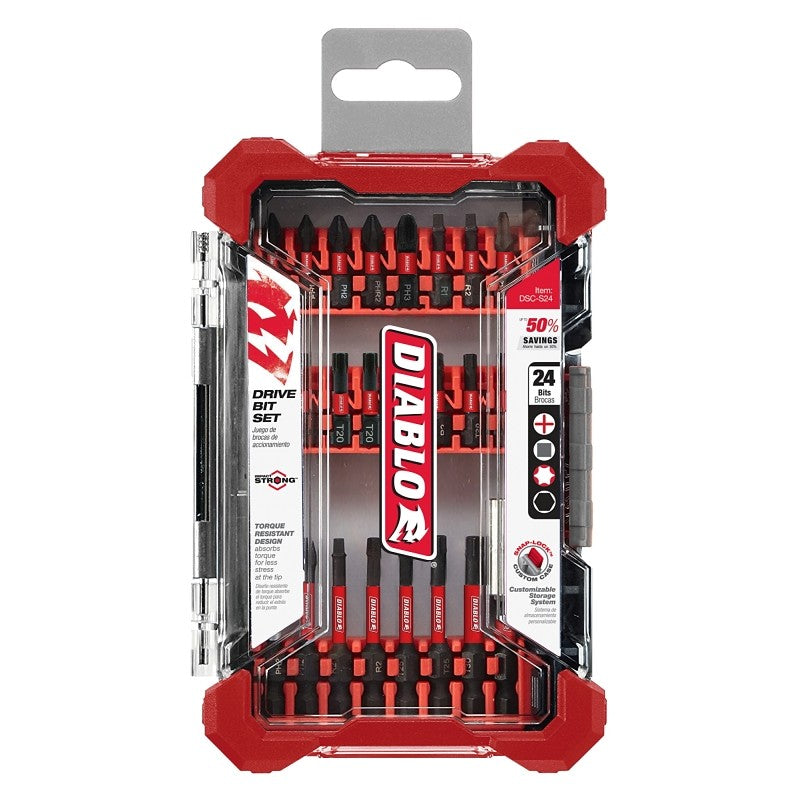 Diablo DSC-S24 Screwdriver Bit Set, 24-Piece