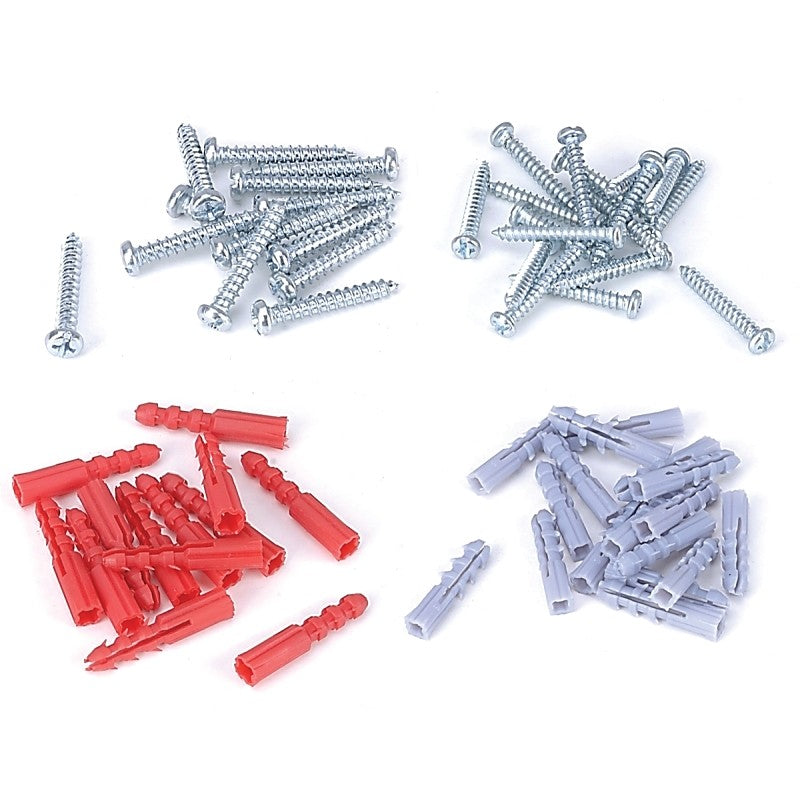 ProSource JL821083L Screw and Anchor Set, Screws: Zinc Plated, 60-Piece