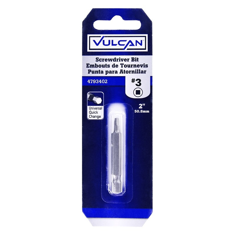 Vulcan 306001OR Screwdriver Bit, Hex Shank, S2 Chrome Molybdenum Steel