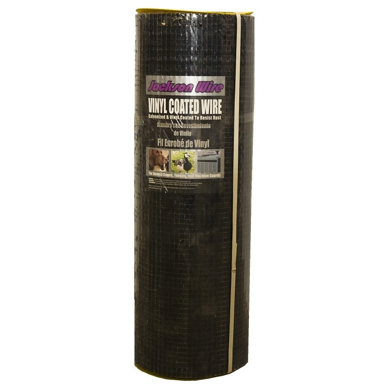 Jackson Wire 11 03 38 24 Hardware Cloth, 100 ft L, 36 in W, 19 Gauge, 1/2 x 1/2 in Mesh, Galvanized, Black