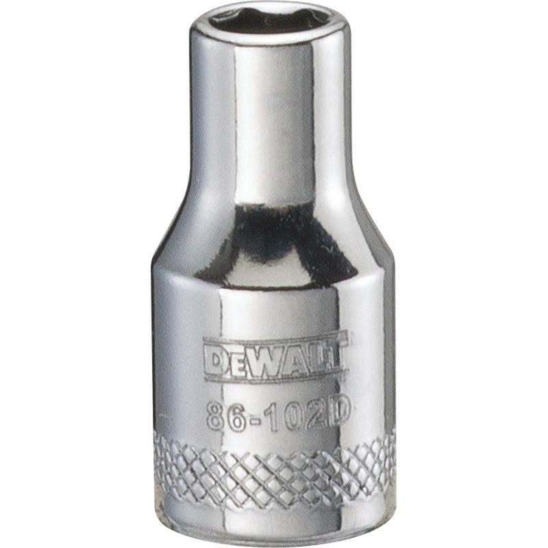DEWALT DWMT86102OSP Hand Socket, 5 mm Socket, 1/4 in Drive, 6-Point, Vanadium Steel, Polished Chrome