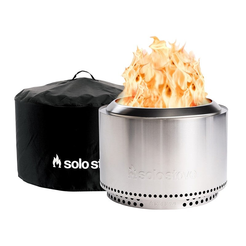 Solo Stove Canyon SSCYN-SD-2.0+SHELTER Wood Burning Fire Pit, 30 in OAW, 30 in OAD, 16 in OAH, Round